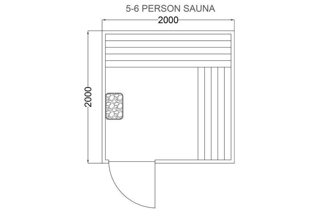 2m x 2m Ready Made Sauna Room for 2 Person