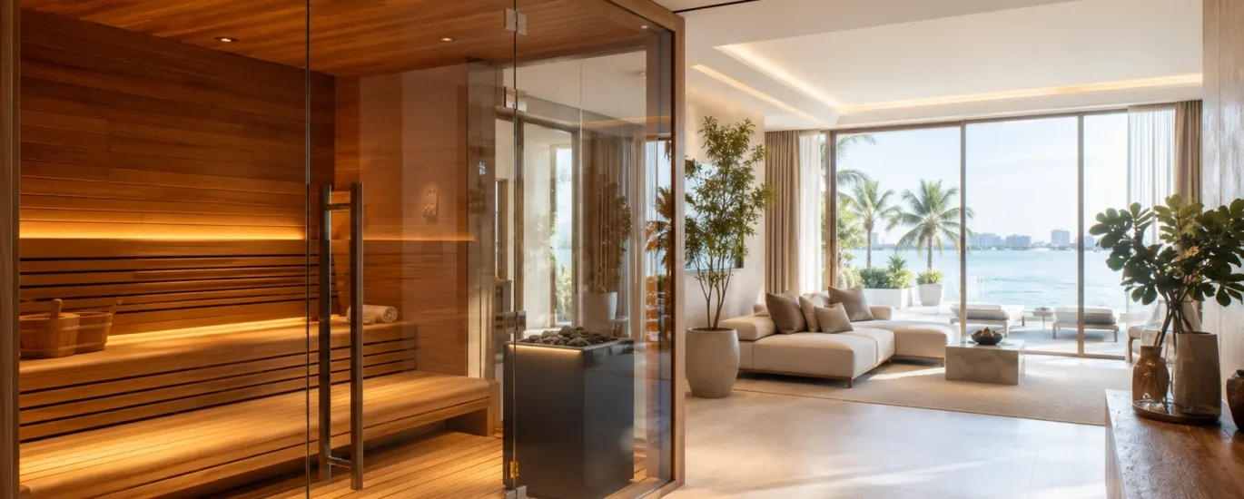 sauna installation Abu Dhabi villa