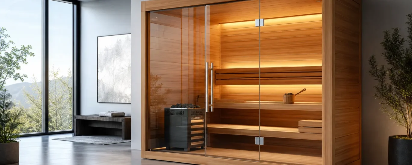 pre-built sauna modular room interior