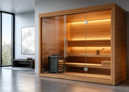 pre-built sauna modular room interior
