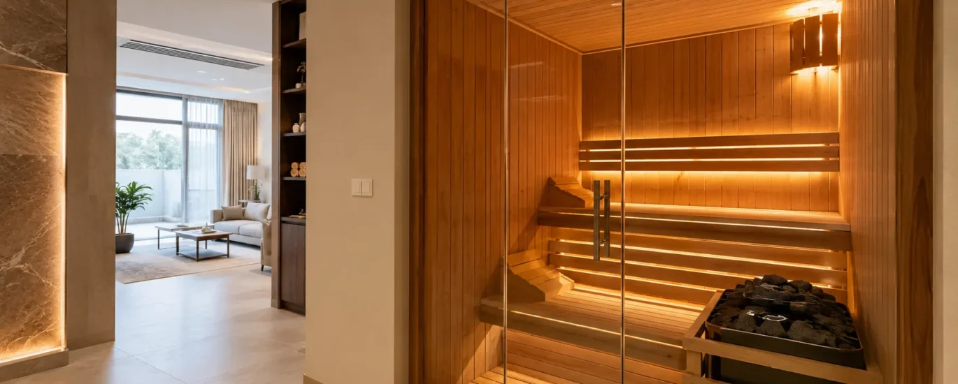 sauna installation Sharjah villa