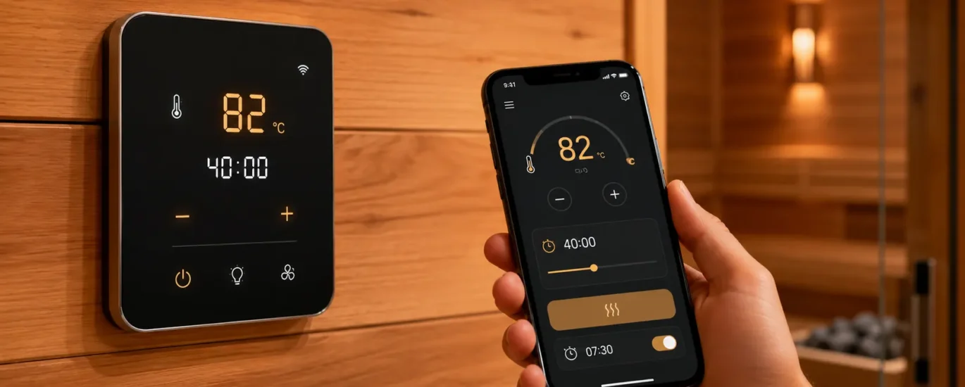 sauna controller digital touchscreen panel