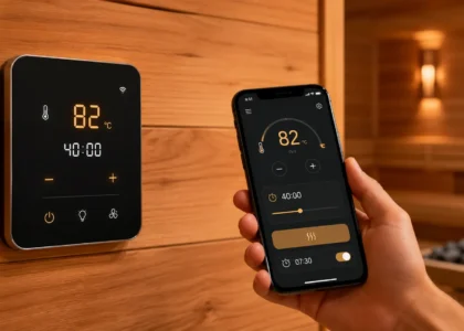 sauna controller digital touchscreen panel